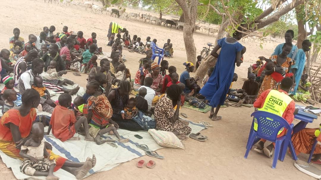 Field team visiting remote community